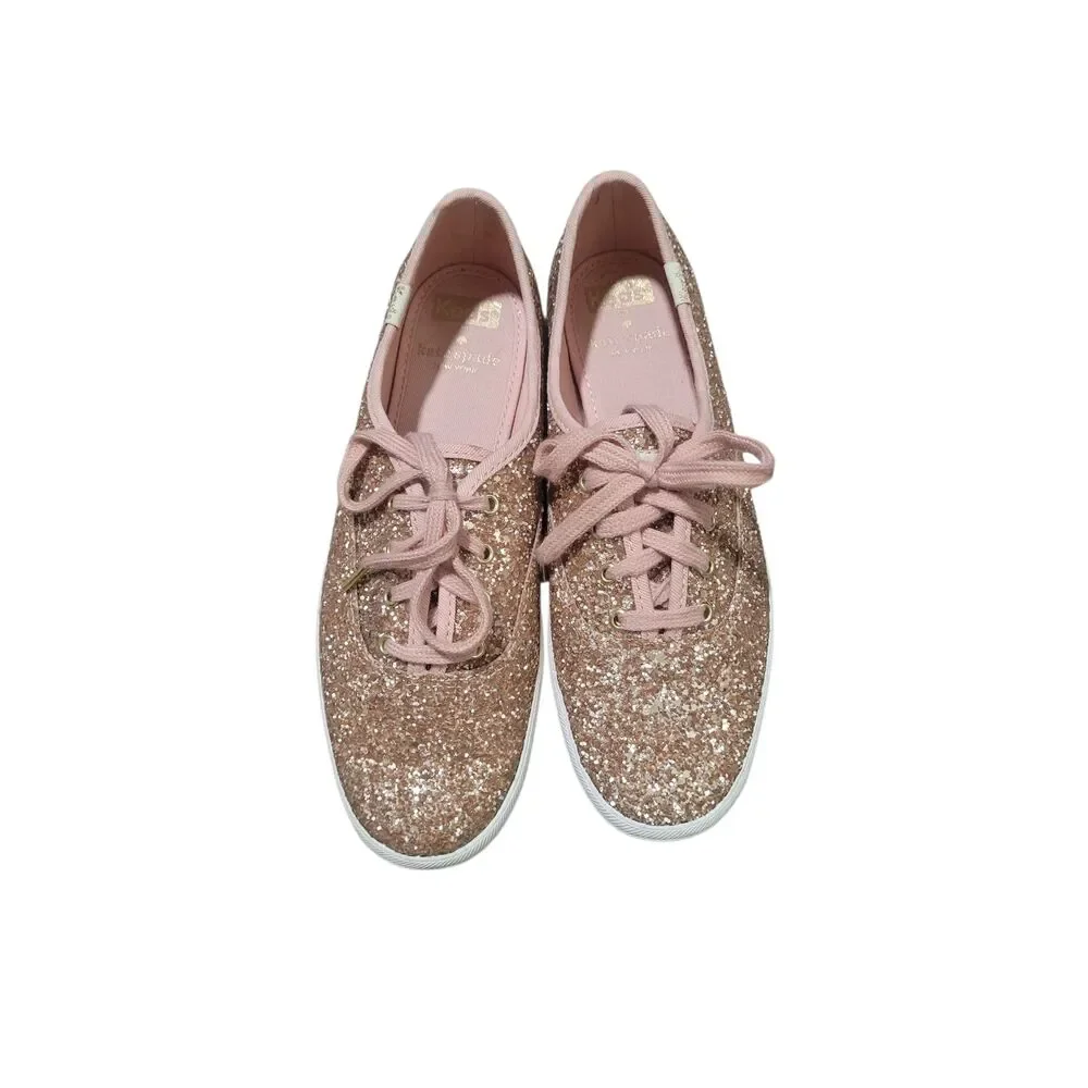 Kate Spade x Keds Pink Glitter Sneakers